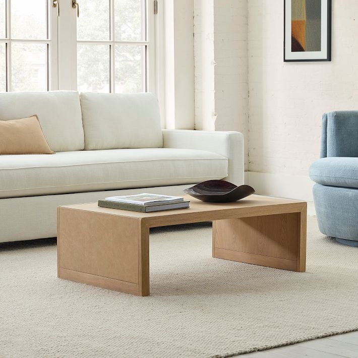 Baldwin Leather Coffee Table (40"50") | West Elm