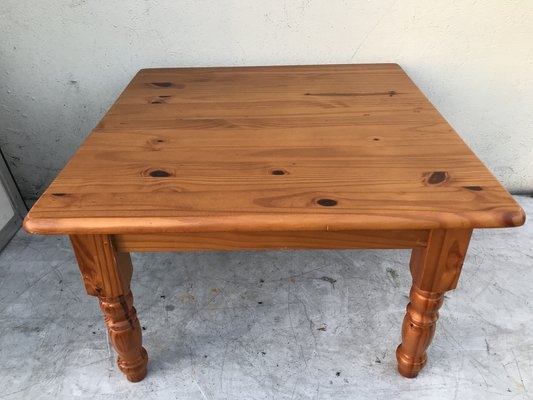 Brutalist Coffee Table Thick Slab Top & Chunky Block Legs
