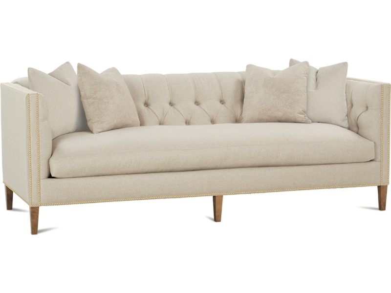 Charcoal Gray Diamond Button Tufted Sofa with Two Cushion Design