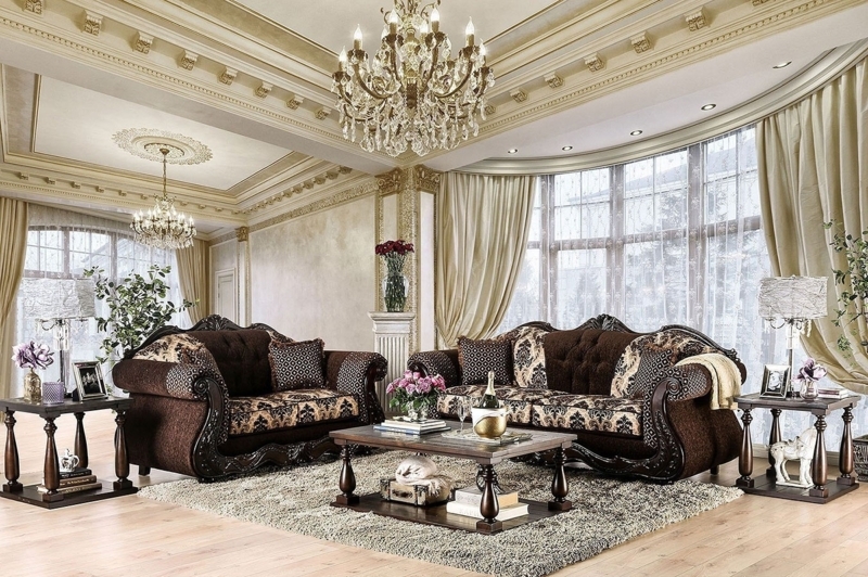 Charcoal Gray Living Room Set Nailhead Trim Tapered Legs