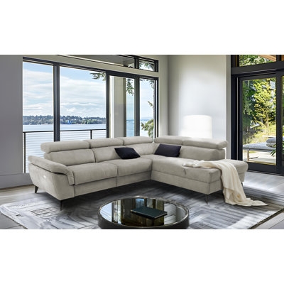 Charcoal Grey Leather-Like Power Reclining Sectional