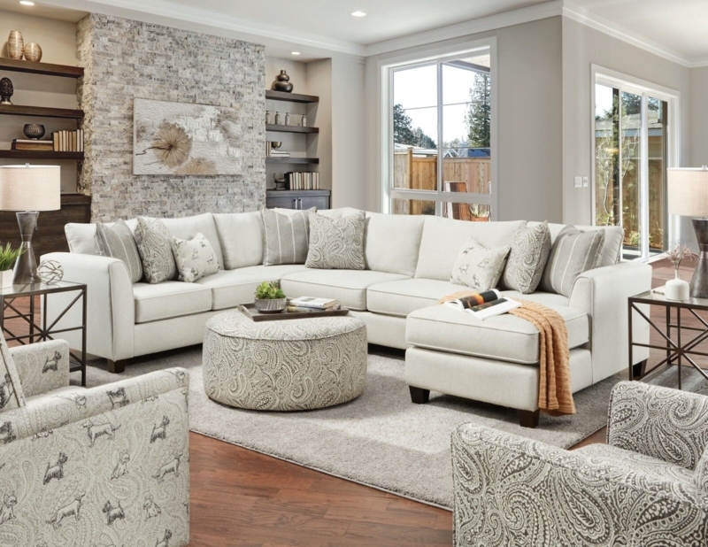 Charcoal Tufted Sectional Sofa Set Chrome Legs Matching Ottoman