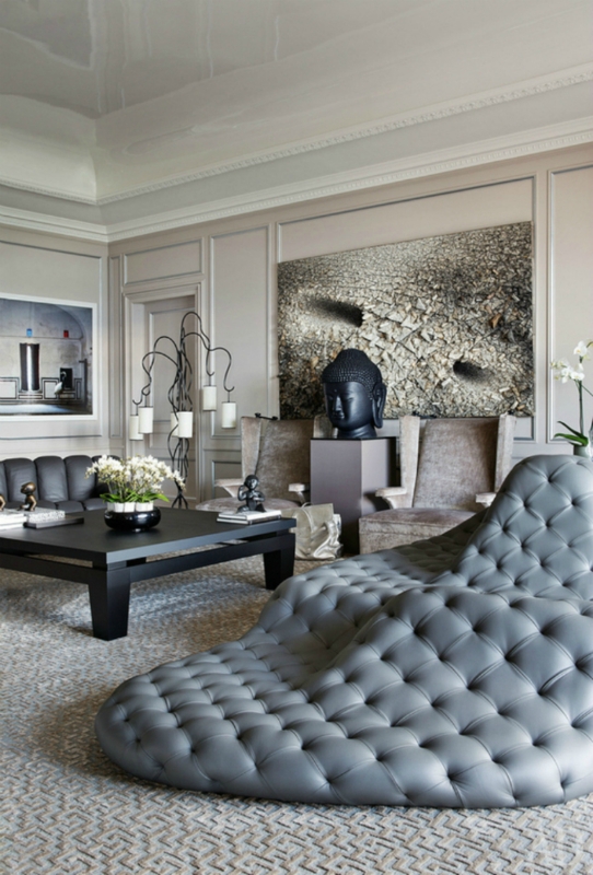 Chic Gray Upholstered Sectional: Curved Silhouette, Vertical Seaming