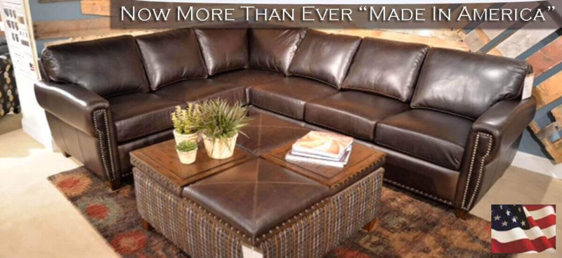 Chocolate Brown Sectional Sofa, Clean Track Arms L-Shaped Layout