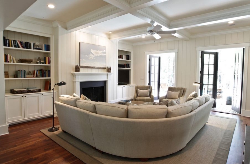 Circular Sectional Sofa Layout Defining a Cozy Seating Nook