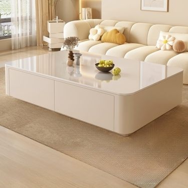 Coffee Table, Black Metal Frame, Stone-Like Top, Veined Pattern, Open Base