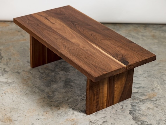 Coffee Table Black Sled Legs Live Edge Industrial Wood Layout Rustic