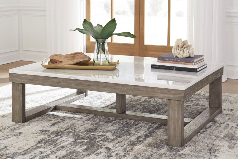 Coffee Table Charcoal Gray Tray Top Splayed Metal Legs Industrial