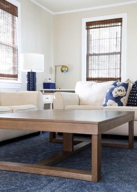 Coffee Table, Large Round Styling, Drum Base, Wood-Toned, Solid Foundation