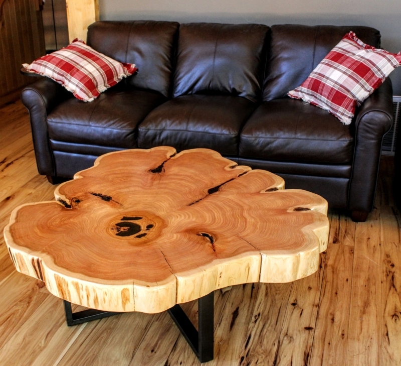 Coffee Table Set Live Edge Nesting Hairpin Legs Rustic Modern Style