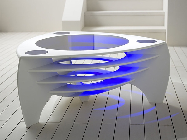 Coffee Table Set with Organic Shapes. Sculptural organic coffee table set.
