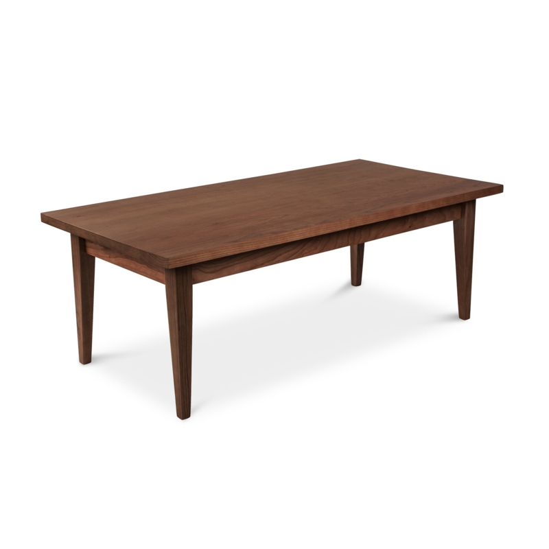 Coffee Table Shaker Style Two Tone Wood Rectangular Tapered Legs