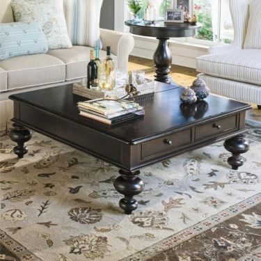 Coffee Table Thick Slab Legs Rectangular Top Natural Oak Japandi