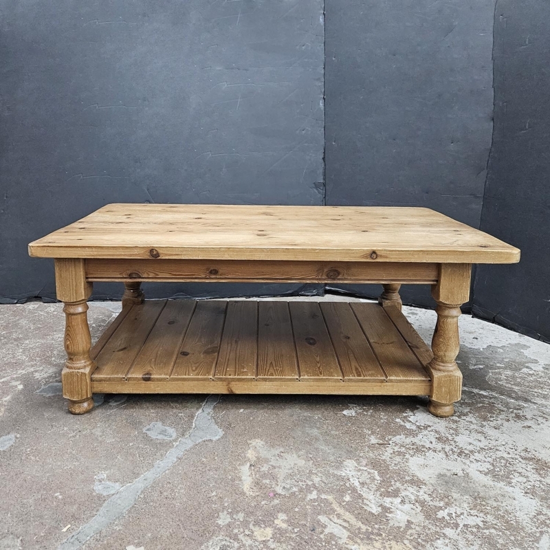 Coffee Table with Storage Drawer & Lower Shelf Rounded Edges