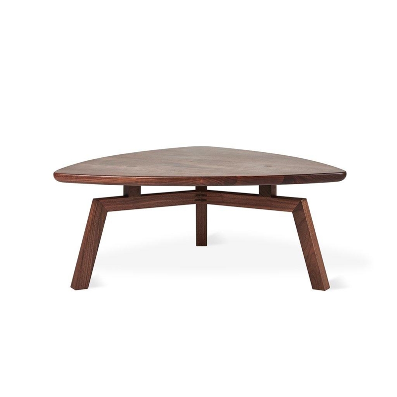 Coffee Table with Tripod Legs and Cross Stretcher Base