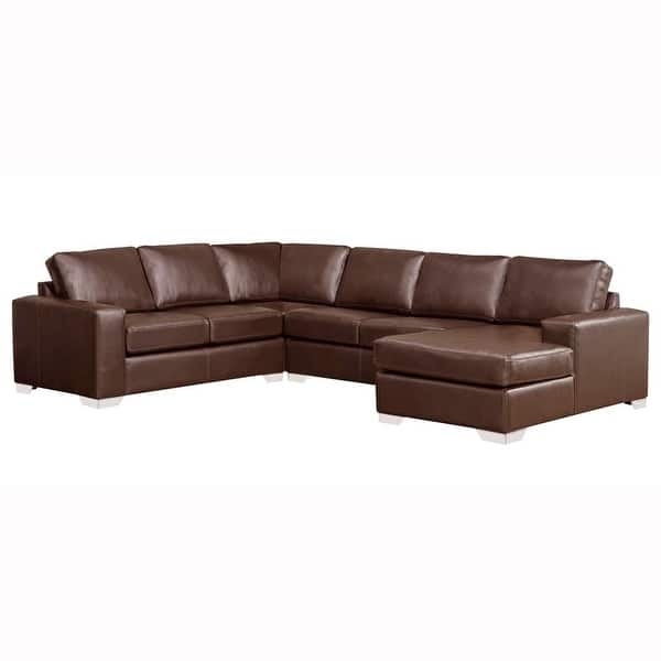 Contemporary Dark Grey Sectional with Sleek Metal Legs