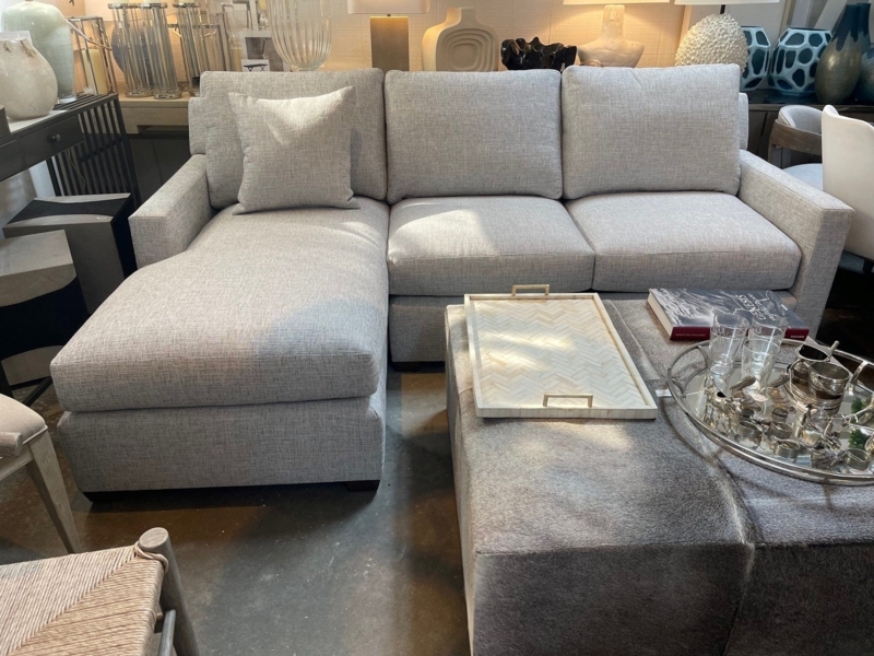 Contemporary Left Chaise Sectional Sofa in Durable Performance Fabric