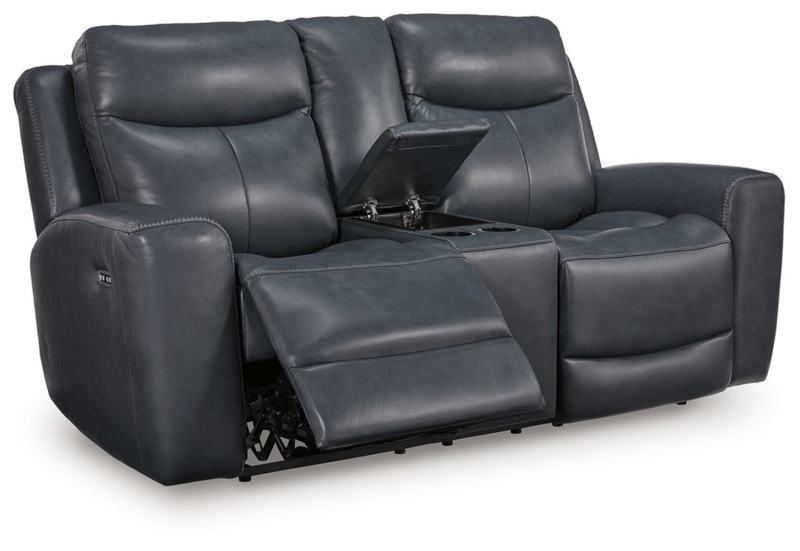 Contemporary Reclining Loveseat with Fine Texture and Stitched Seams