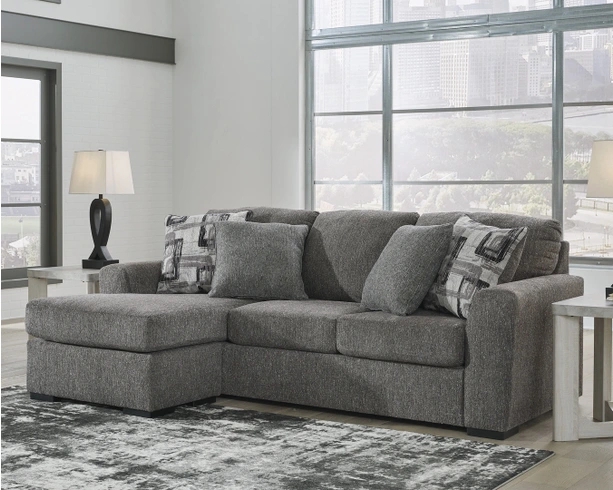 Contemporary Sectional Sofa with Reversible Chaise Track Arms