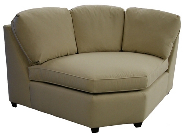 Curved Corner Wedge Sectional Component with Welted Seam Detailing