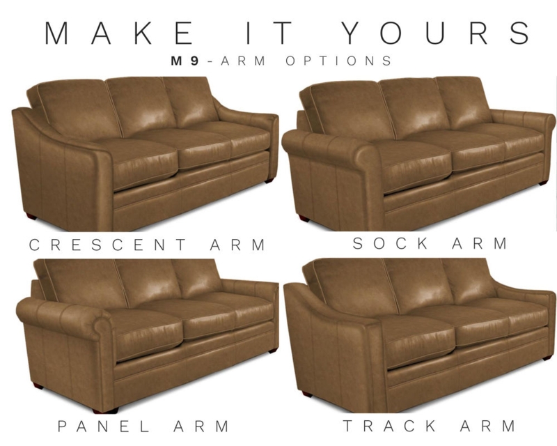 Dark Brown Leather Sofa Nailhead Trim Rolled Arms Classic Seating