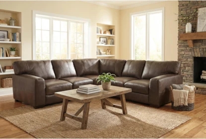Deep Seating Charcoal Grey Sectional with Track Arms