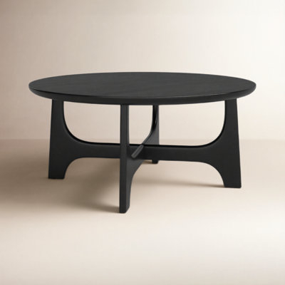 Drum Coffee Table, Natural Woven Texture & Ribbing
