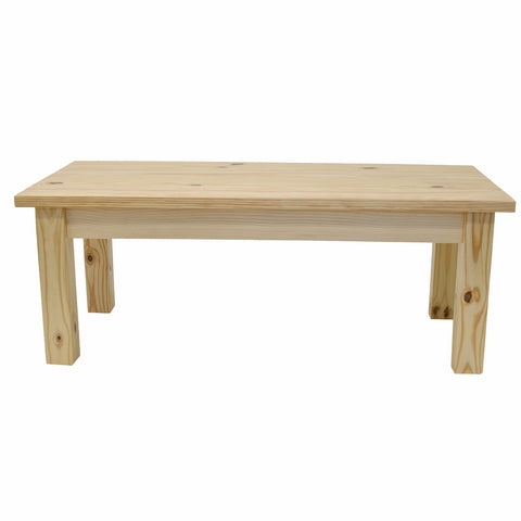 Farmhouse Coffee Table Rectangular Thick Top Square Legs