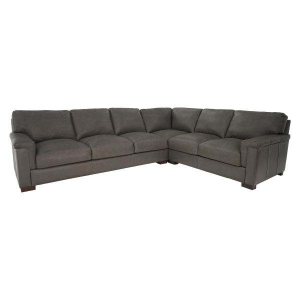 Fog Grey Sectional Sofa with Track Arms and Chaise