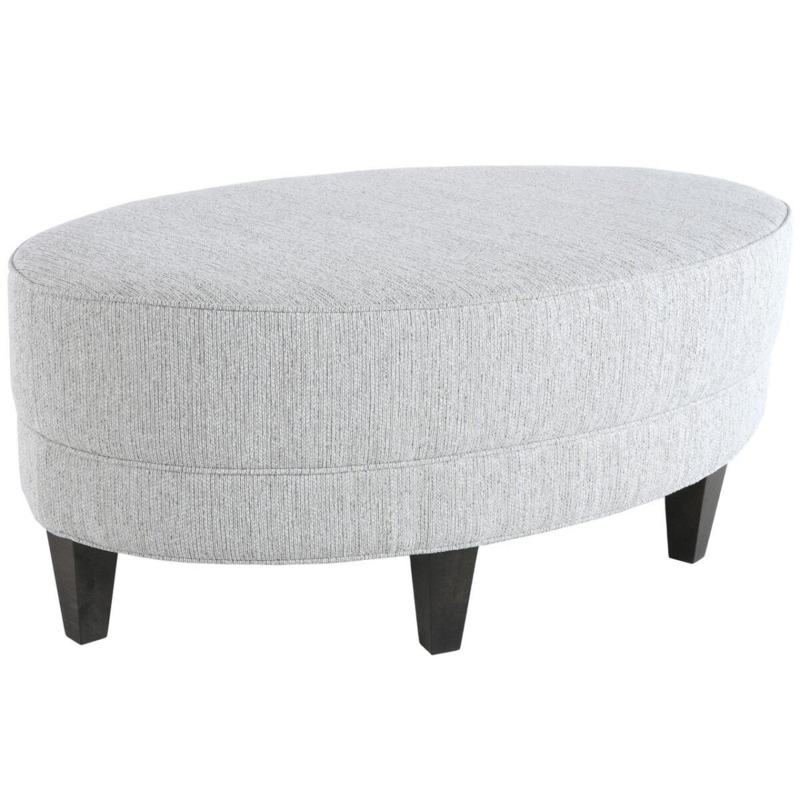 Gray Woven Fabric Oval Ottoman Large Cocktail Table Alternative