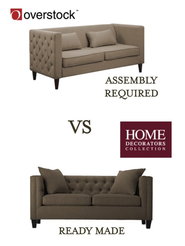 Grey L-shaped Sectional Woven Fabric Track Arms