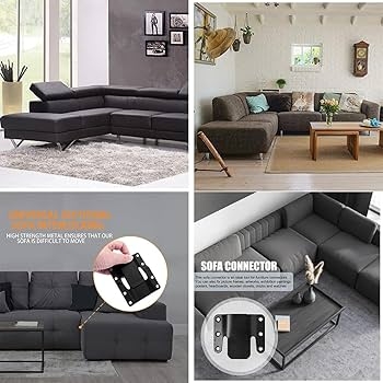 Heavy-Duty Metal Interlocking Sectional Furniture Connectors