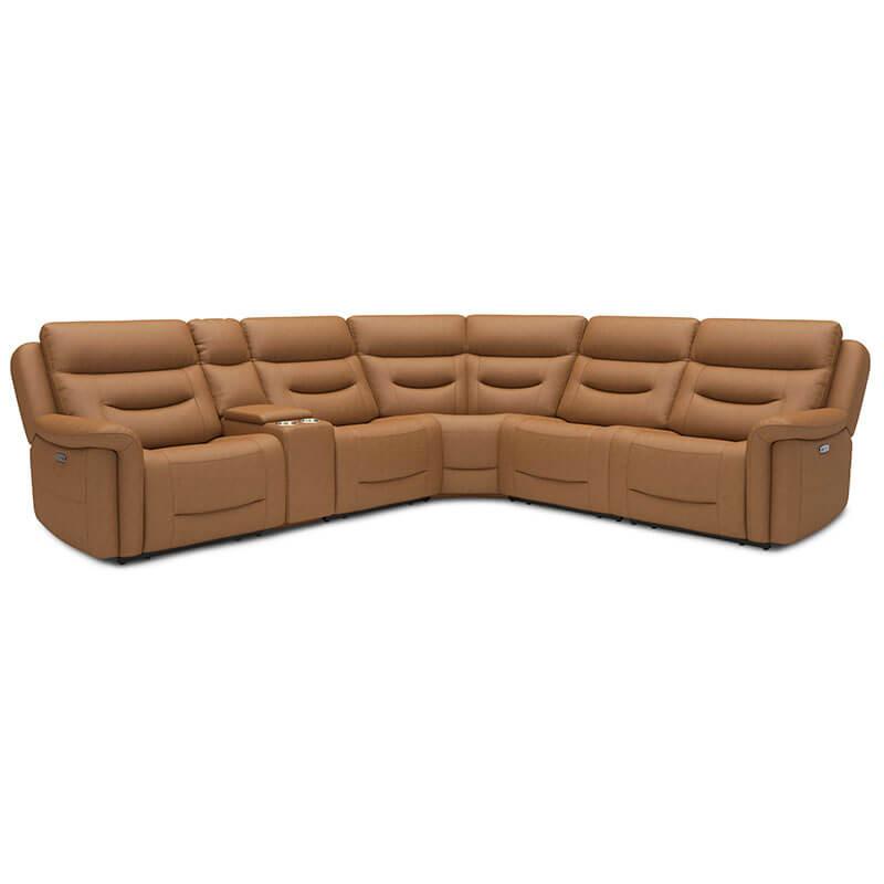 Home Theater Sectional with LED Lighting and Cup Holders