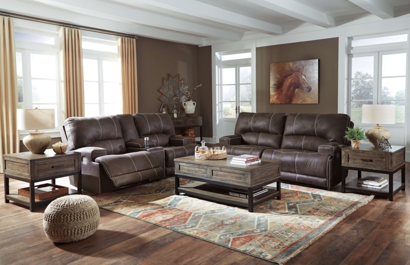 Java Brown Power Reclining Living Room Set with Lift-Top Table