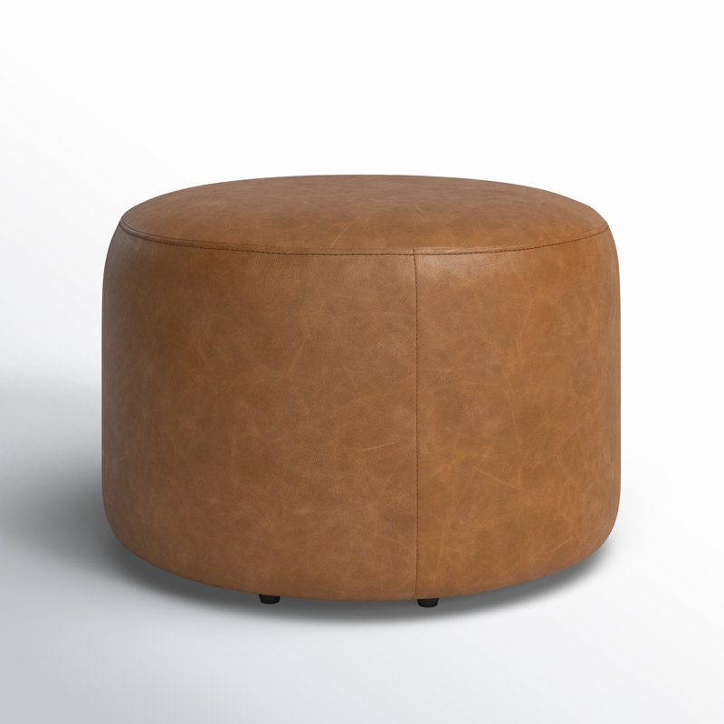 Joss & Main Danva Genuine Leather Ottoman & Reviews | Wayfair