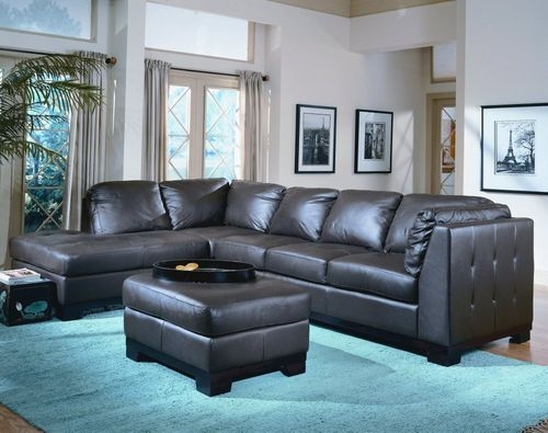 Leather-Like Living Room Set, Nailhead Trim and Rolled Arms