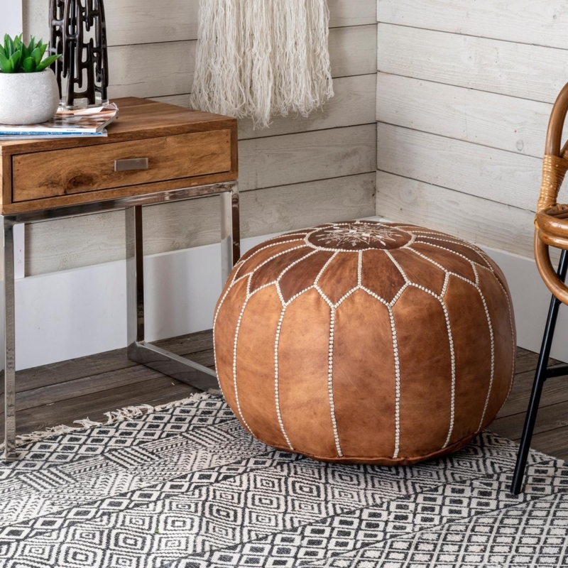 Leather Pouf - Bed Bath & Beyond