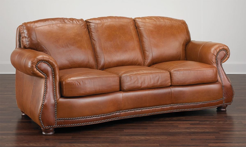 Living Room Set Alligator Texture Brandy Color Traditional Embossed