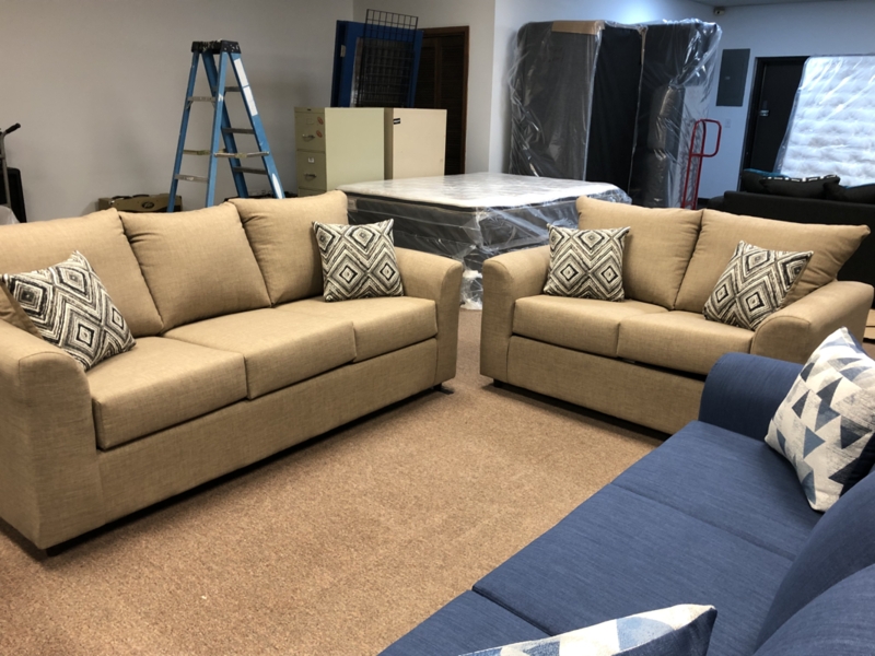 Living Room Set, Coordinated Sofa & Loveseat, Rolled Arms