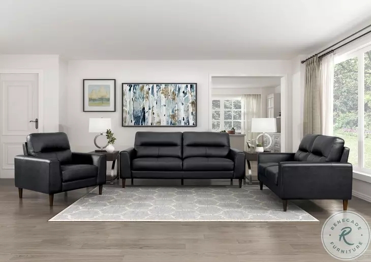 Living Room Set Diamond Tufted Leather-like Chrome Legs