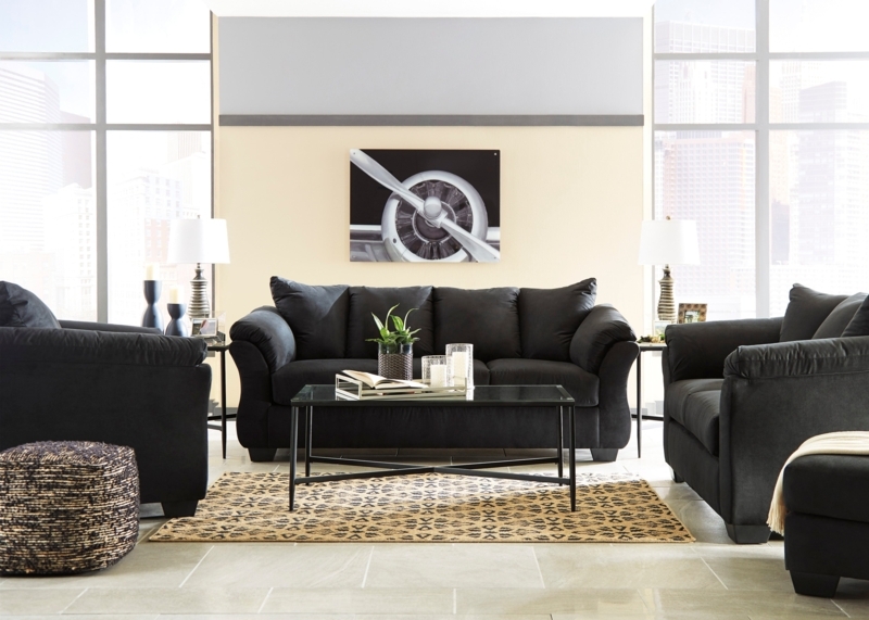 Living Room Set Flared Arms Upholstered Tapered Legs