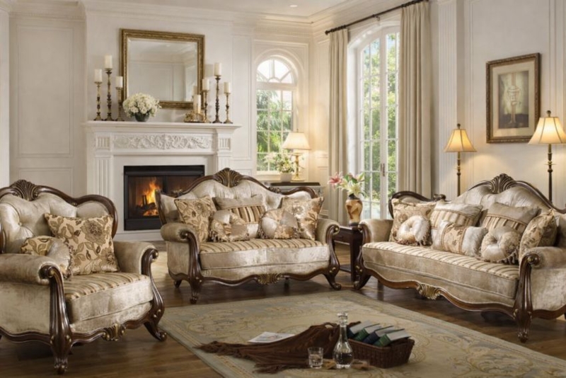 Living Room Set Victorian Formal Living Room Set Bullion Fringe