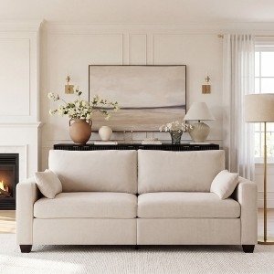 Loveseat Armless Silhouette Exposed Spindle Back Mid-Century Small Sofa