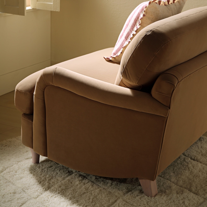 Loveseat with Pleated Skirt, Sophisticated Small Space Sofa Styling