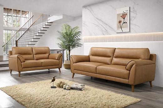 Low Profile Living Room Set Track Arms With Ottoman Dark Wood