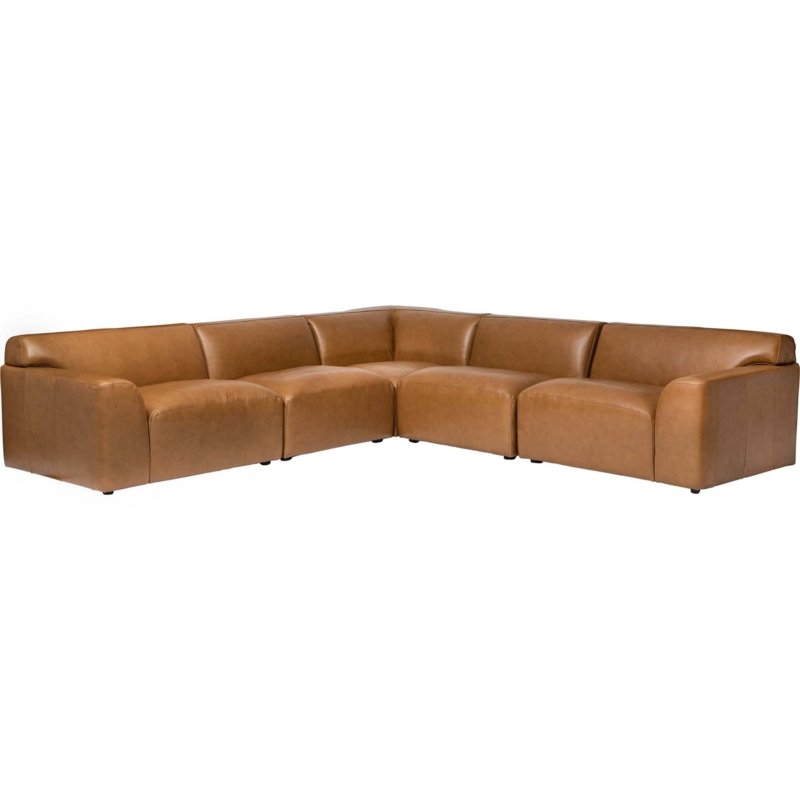 Low Profile Sectional Sofa Modular Design with Wide Track Arms