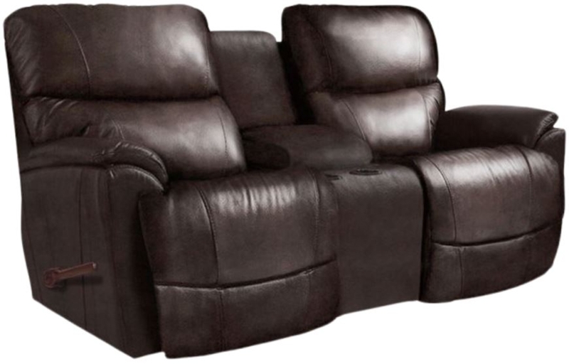 Manual Reclining Loveseat in Walnut Brown with Split-Back Cushions