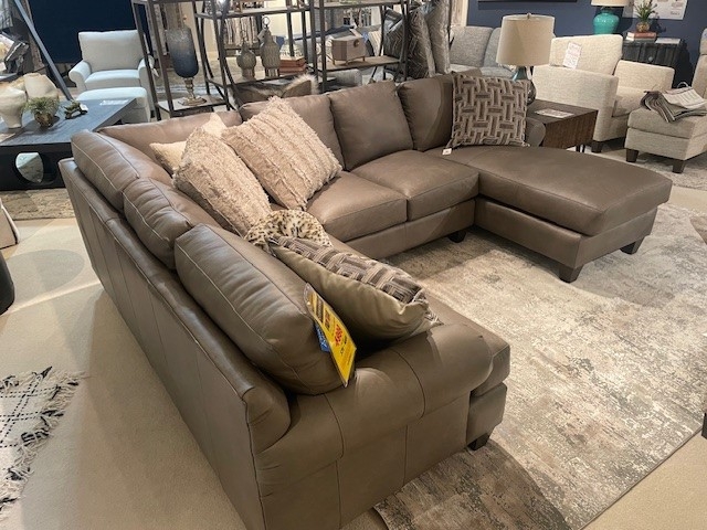Marsala Sectional Sofa, Stately Rolled Arms with Nailhead Trim