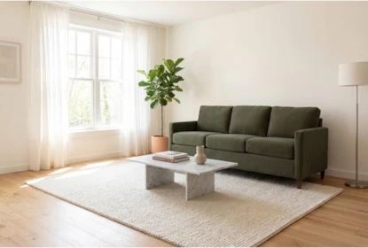 Mid-Century Silhouette Sofa with Cylindrical Bolsters and Track Arms