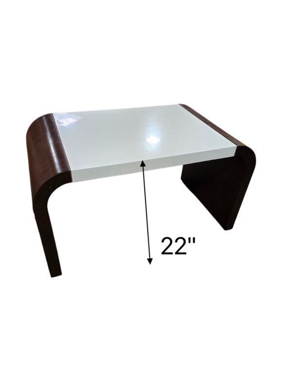 Minimalist Coffee Table with Chunky Pedestal Base and Textured Finish
